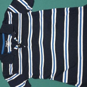 Garanimals 5t striped polo tee dark blue